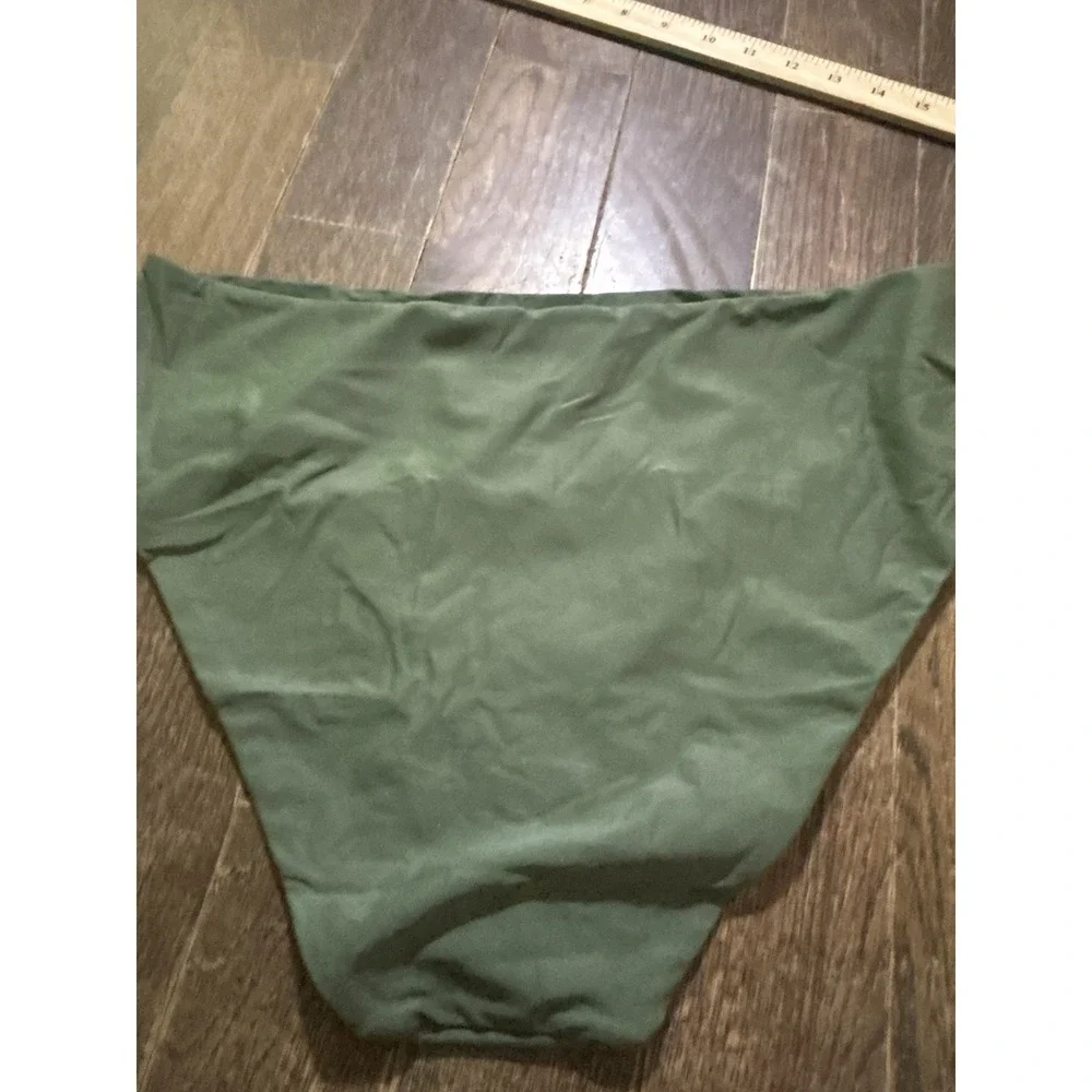 High Rise Bottom Fused Hawaii Bikini XXL New With Tags‎ Green